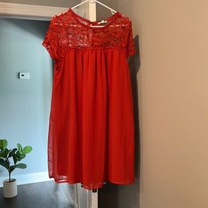dress with lace top, tags still on